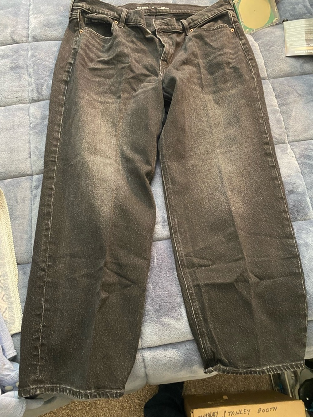 Old Navy Black Mid-Rise Boyfriend Jeans